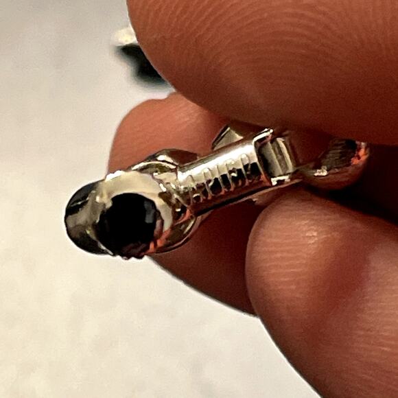 Vintage Napier Crystal Silver Tone Screw Back Earrings - Picture 6 of 6